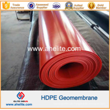 Glatte Oberfläche HDPE Geomembranen mit roter Farbe